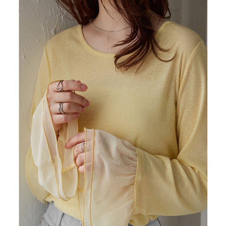 フレアーチュール袖スラブシアーＴ | RANAN | 詳細画像36 