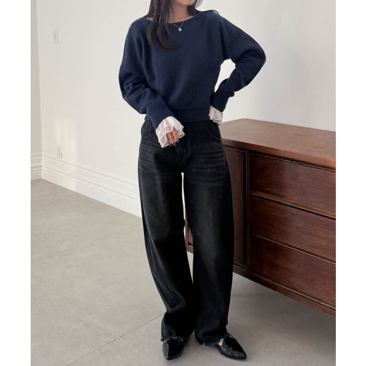 フレアーチュール袖スラブシアーＴ | RANAN | 詳細画像4 