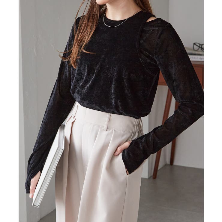 ２ＷＡＹレイヤードシアーベロアトップス | RANAN | 詳細画像11 