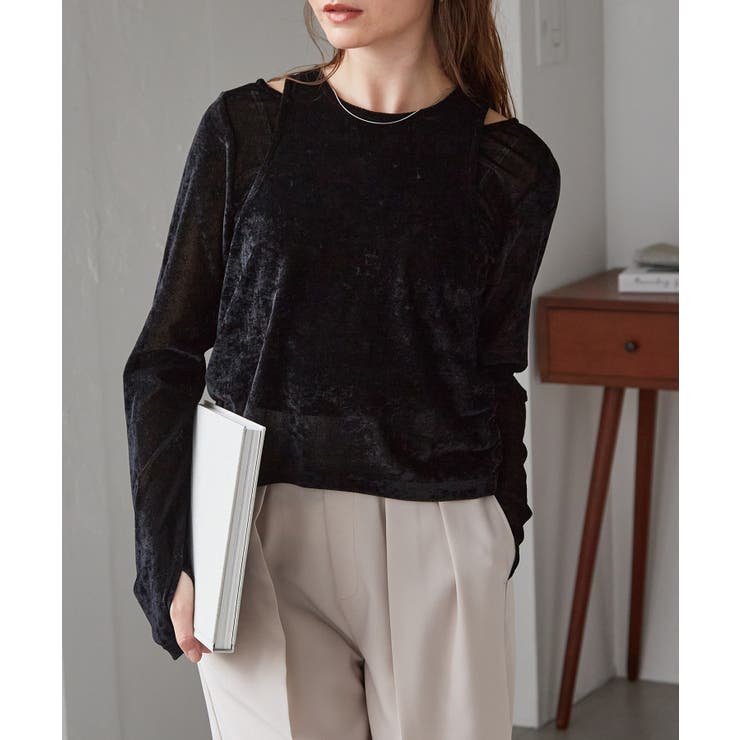 ２ＷＡＹレイヤードシアーベロアトップス | RANAN | 詳細画像12 