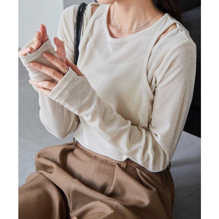 ２ＷＡＹレイヤードシアーベロアトップス | RANAN | 詳細画像5 