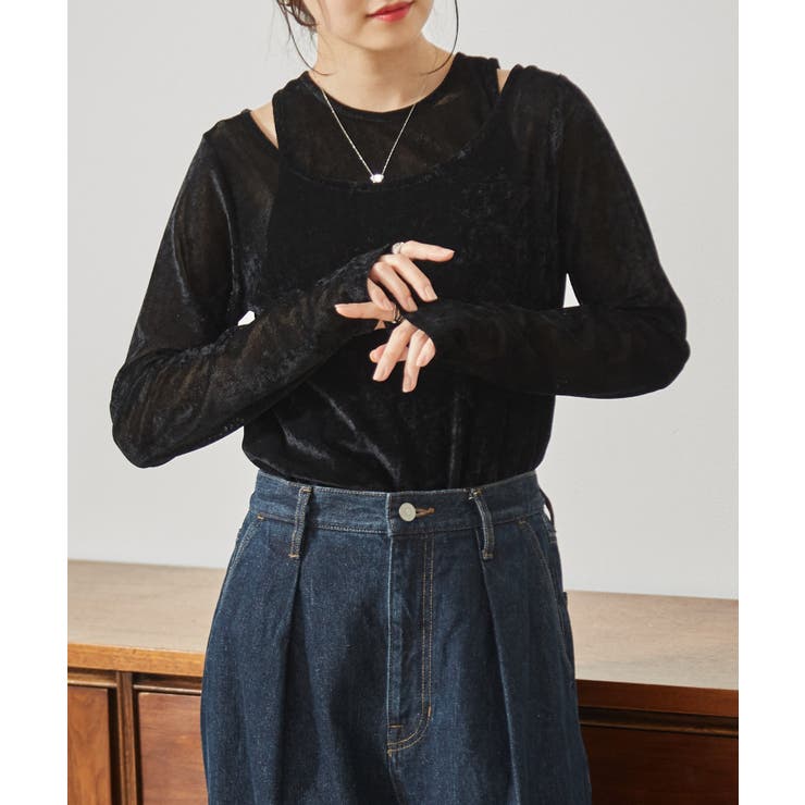 ２ＷＡＹレイヤードシアーベロアトップス | RANAN | 詳細画像8 