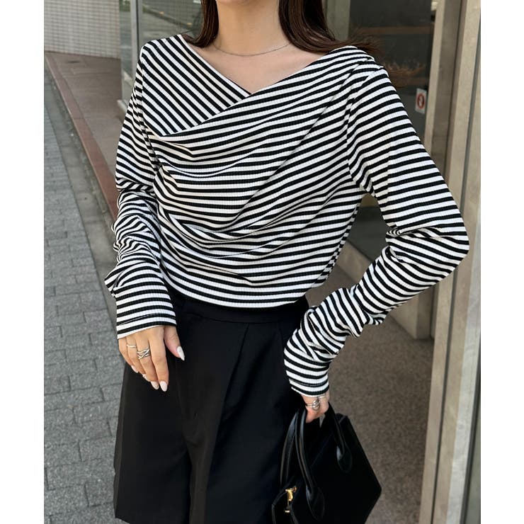 ドレープオフショルリブロンＴ | RANAN | 詳細画像23 