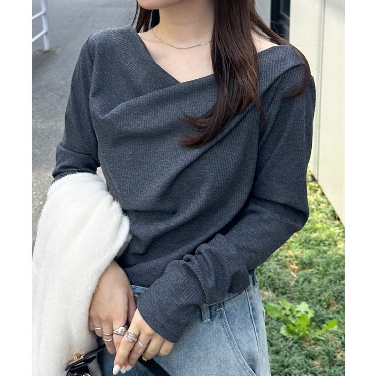 ドレープオフショルリブロンＴ | RANAN | 詳細画像25 