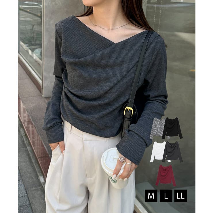 ドレープオフショルリブロンＴ | RANAN | 詳細画像1 