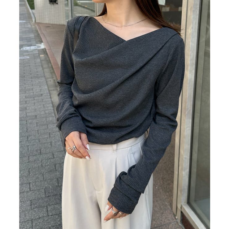 ドレープオフショルリブロンＴ | RANAN | 詳細画像26 