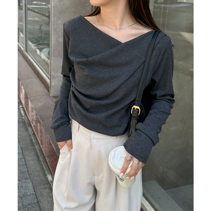 ドレープオフショルリブロンＴ | RANAN | 詳細画像28 