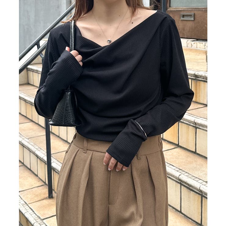 ドレープオフショルリブロンＴ | RANAN | 詳細画像30 