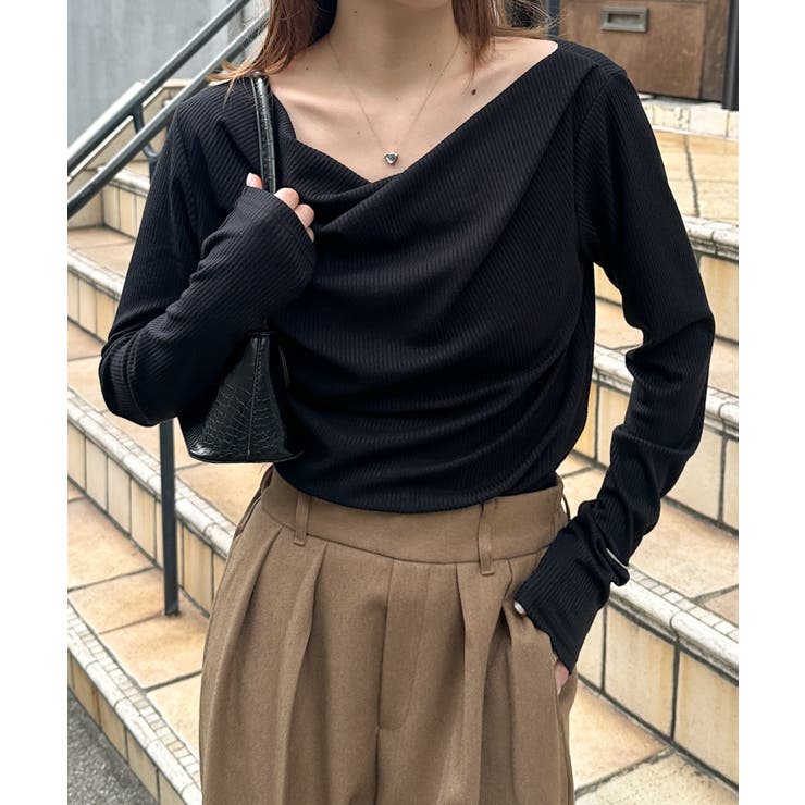 ドレープオフショルリブロンＴ | RANAN | 詳細画像31 