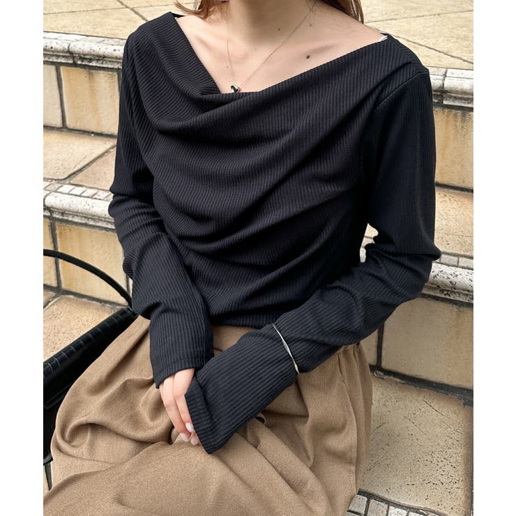 ドレープオフショルリブロンＴ | RANAN | 詳細画像33 