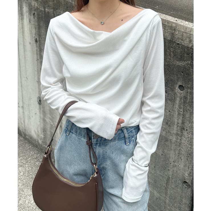 ドレープオフショルリブロンＴ | RANAN | 詳細画像37 