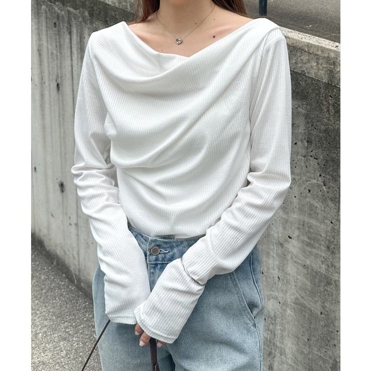 ドレープオフショルリブロンＴ | RANAN | 詳細画像38 