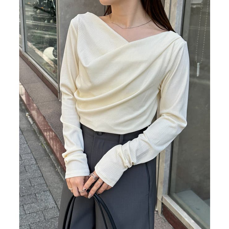 ドレープオフショルリブロンＴ | RANAN | 詳細画像46 