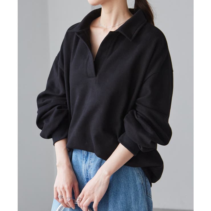 襟付きオーバーサイズスウェット | RANAN | 詳細画像12 