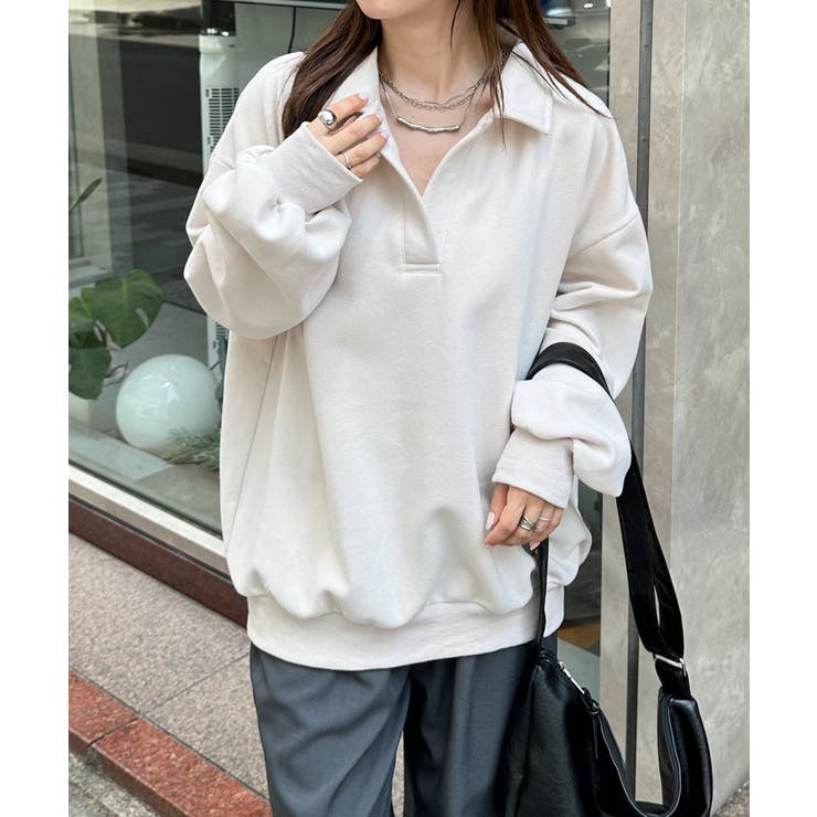 襟付きオーバーサイズスウェット | RANAN | 詳細画像15 