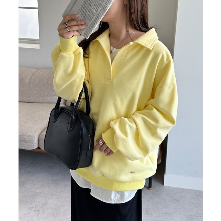 襟付きオーバーサイズスウェット | RANAN | 詳細画像20 