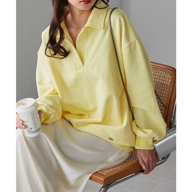 襟付きオーバーサイズスウェット | RANAN | 詳細画像24 