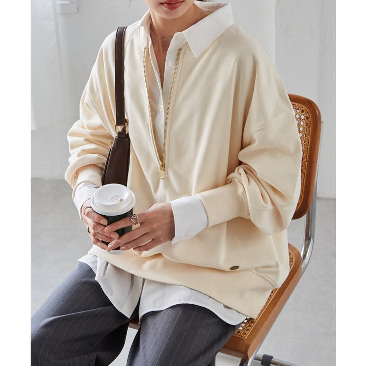 フロントハーフジップスウェット | RANAN | 詳細画像13 