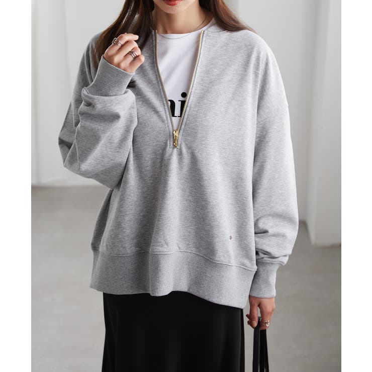 フロントハーフジップスウェット | RANAN | 詳細画像5 