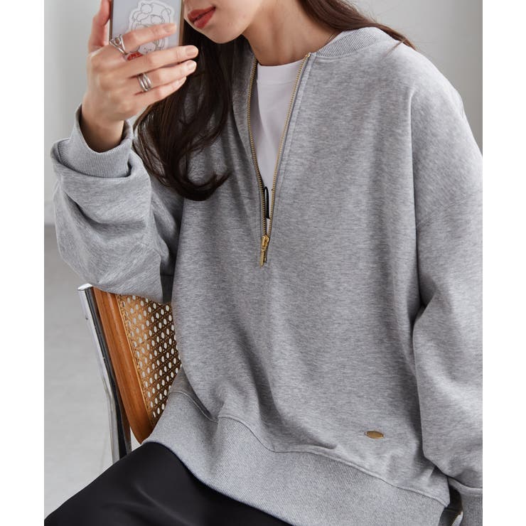 フロントハーフジップスウェット | RANAN | 詳細画像6 