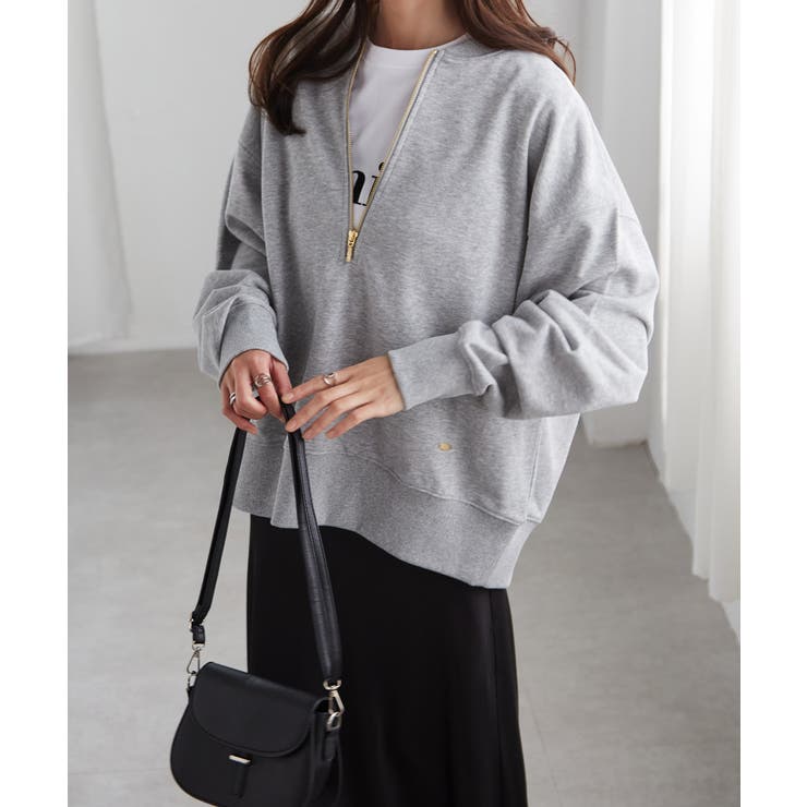 フロントハーフジップスウェット | RANAN | 詳細画像7 