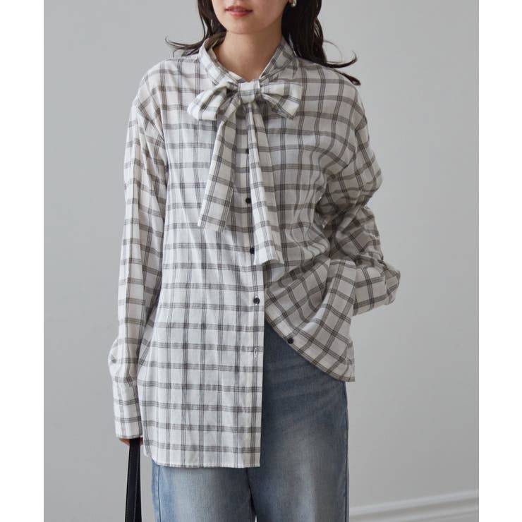 ２ｗａｙボウタイチェックシャツ | RANAN | 詳細画像4 