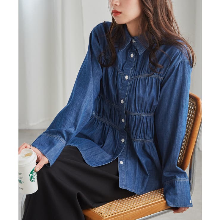 ライトデニムシャーリングデザインシャツ | RANAN | 詳細画像21 