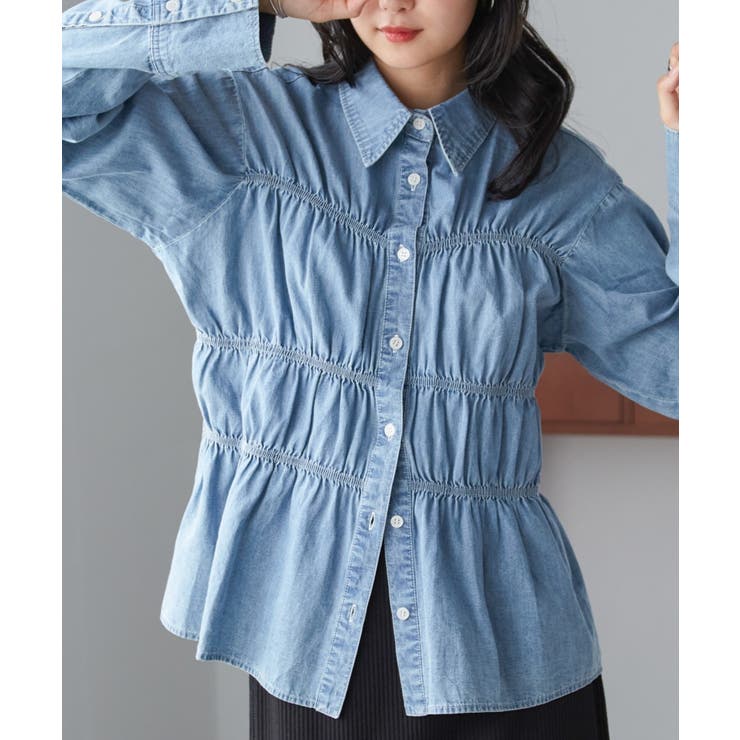 ライトデニムシャーリングデザインシャツ | RANAN | 詳細画像30 