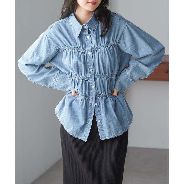 ライトデニムシャーリングデザインシャツ | RANAN | 詳細画像32 