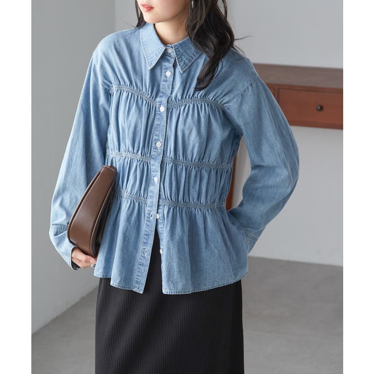 ライトデニムシャーリングデザインシャツ | RANAN | 詳細画像33 