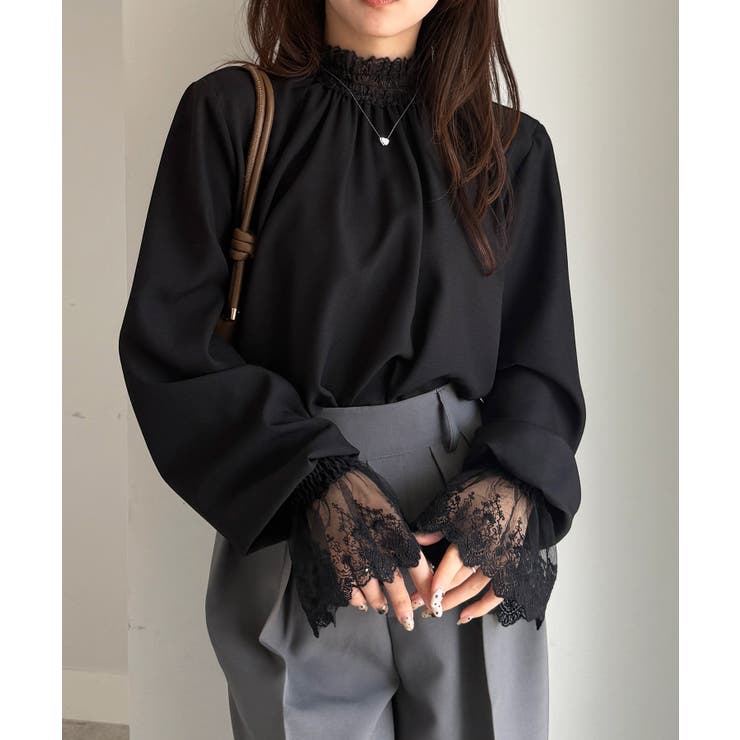 レースフリルプチハイネックブラウス | RANAN | 詳細画像11 