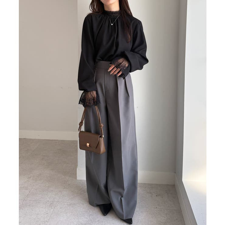 レースフリルプチハイネックブラウス | RANAN | 詳細画像12 