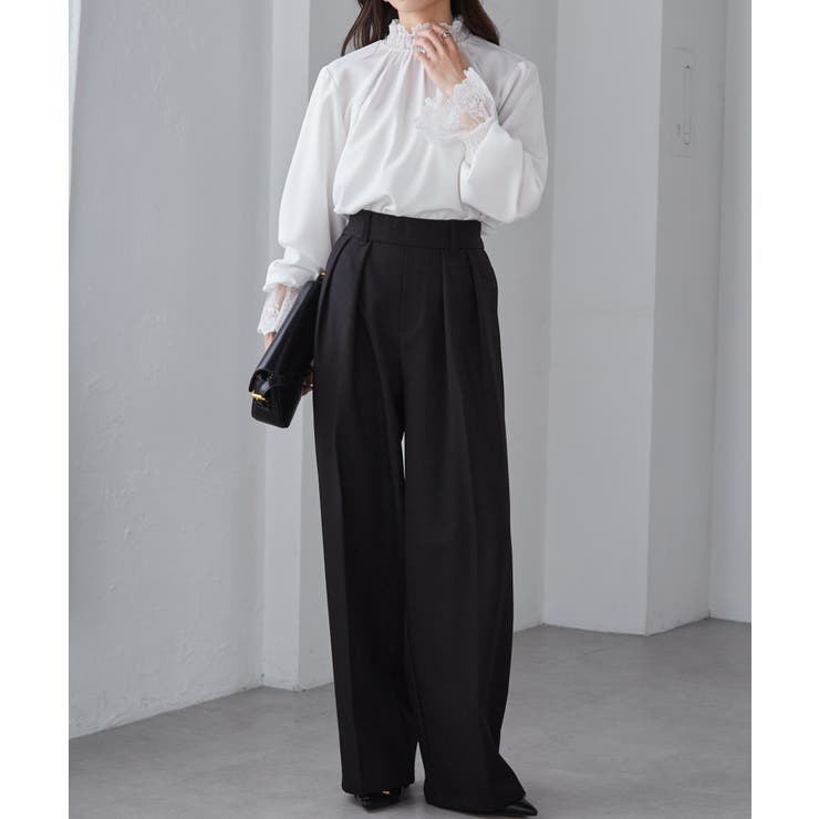 レースフリルプチハイネックブラウス | RANAN | 詳細画像7 