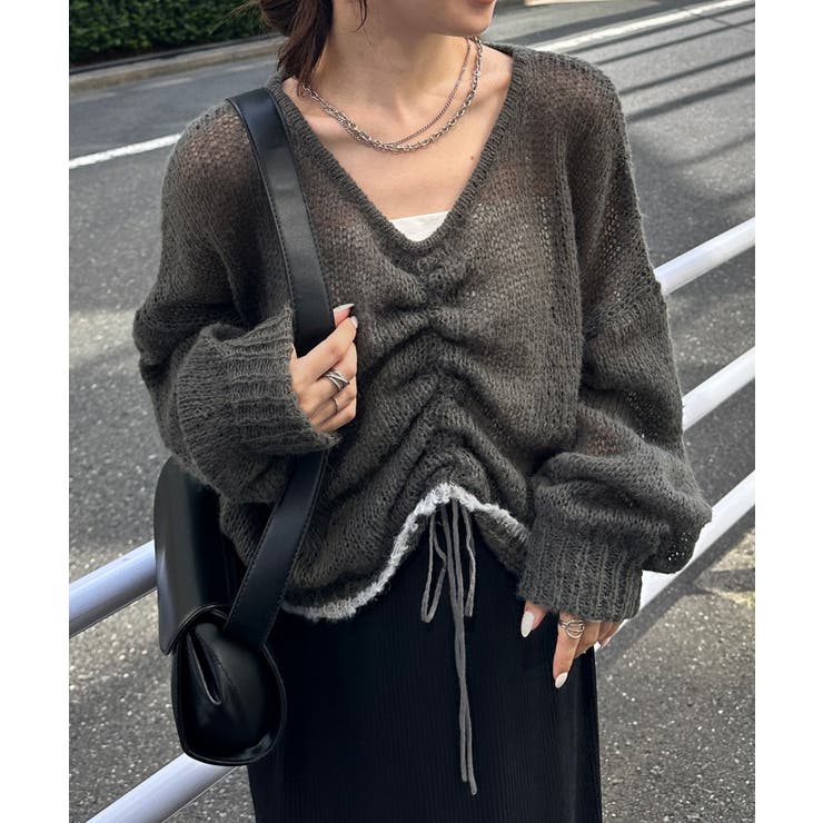 モヘアライク２ＷＡＹギャザーニット | RANAN | 詳細画像2 