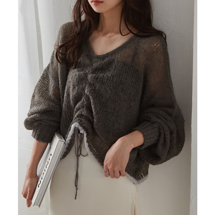 モヘアライク２ＷＡＹギャザーニット | RANAN | 詳細画像4 