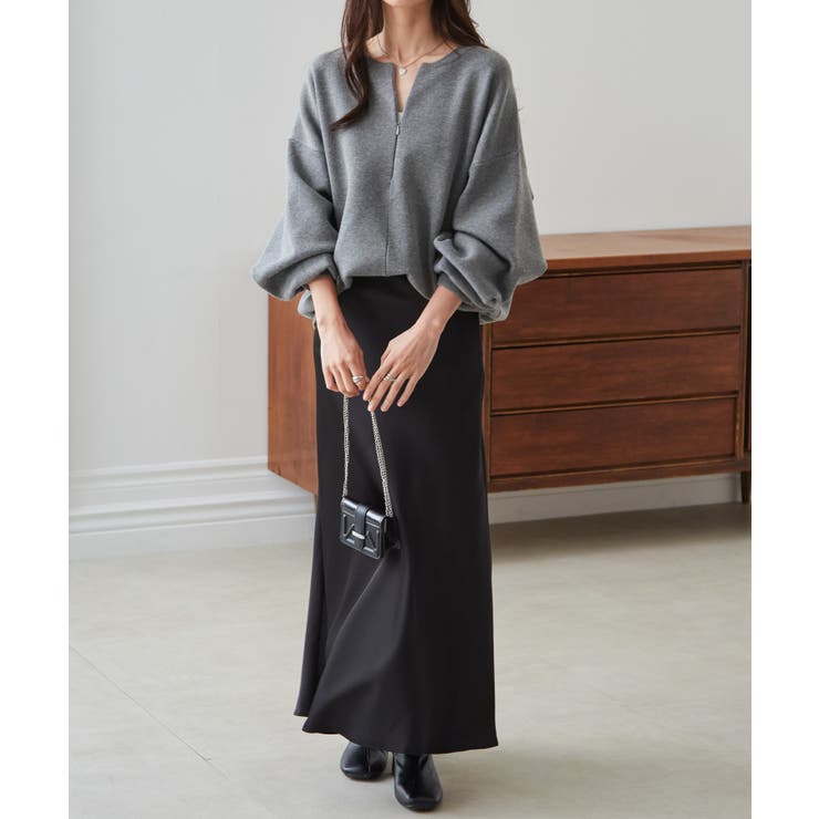 ハーフジップスウェットライクニット | RANAN | 詳細画像17 