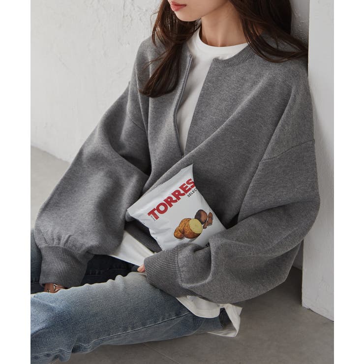 ハーフジップスウェットライクニット | RANAN | 詳細画像18 