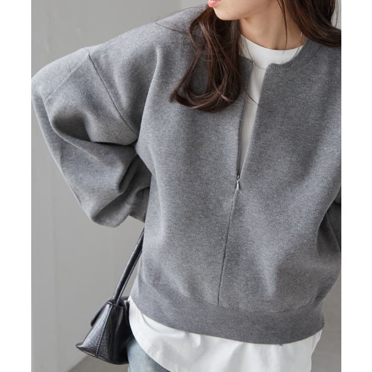 ハーフジップスウェットライクニット | RANAN | 詳細画像20 