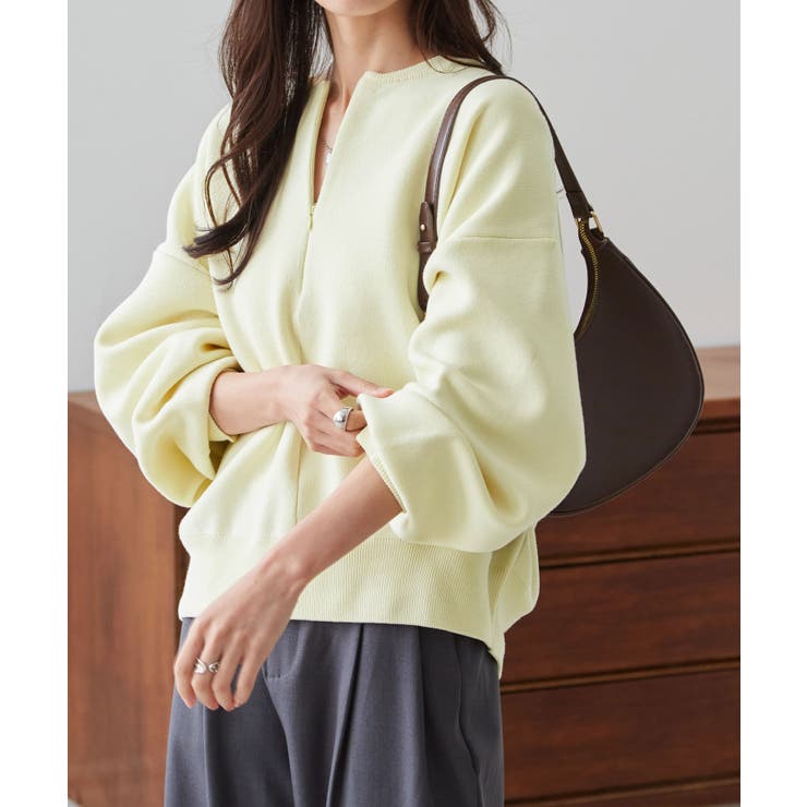 ハーフジップスウェットライクニット | RANAN | 詳細画像23 