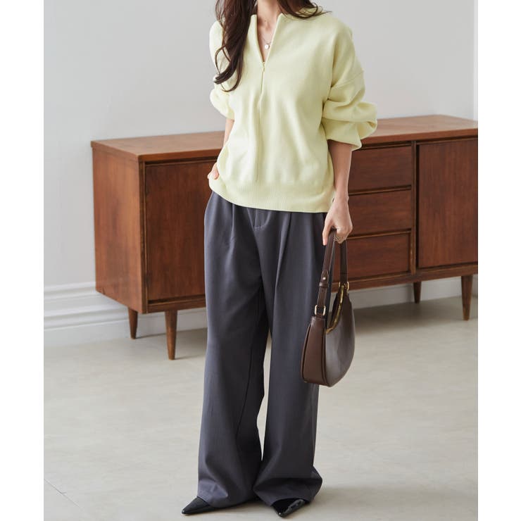 ハーフジップスウェットライクニット | RANAN | 詳細画像25 