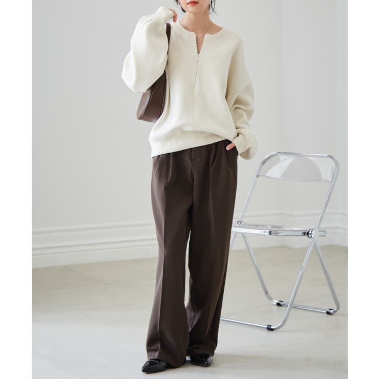 ハーフジップスウェットライクニット | RANAN | 詳細画像6 