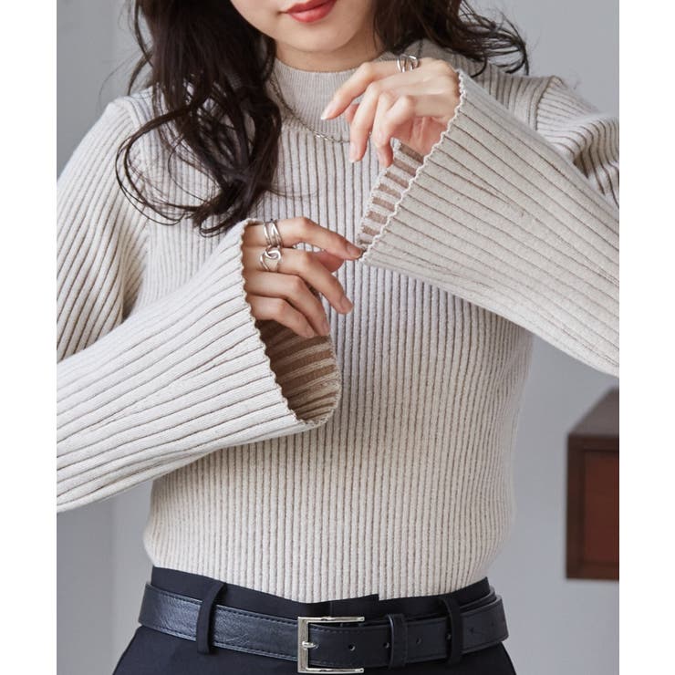 フレアースリーブニュアンスカラーニット | RANAN | 詳細画像1 