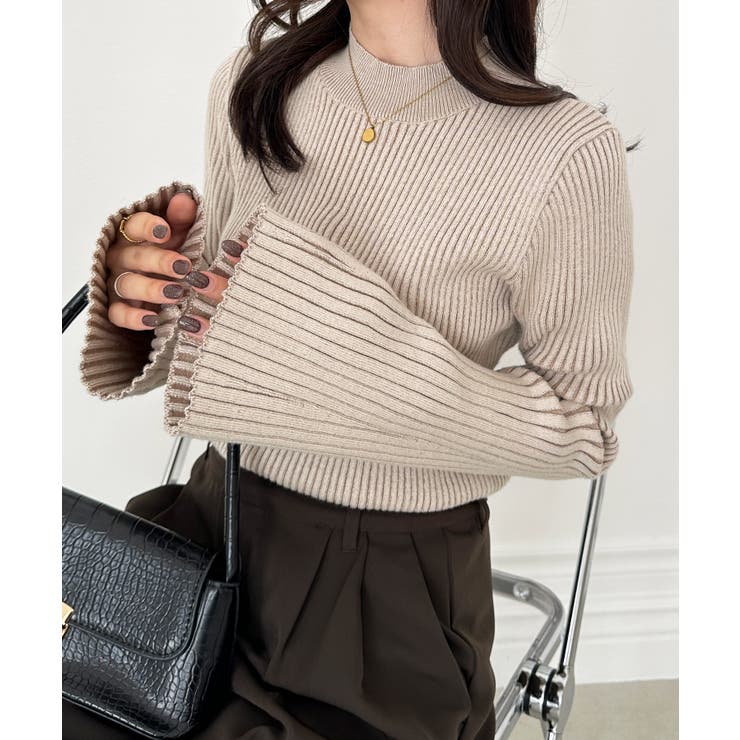 フレアースリーブニュアンスカラーニット | RANAN | 詳細画像9 