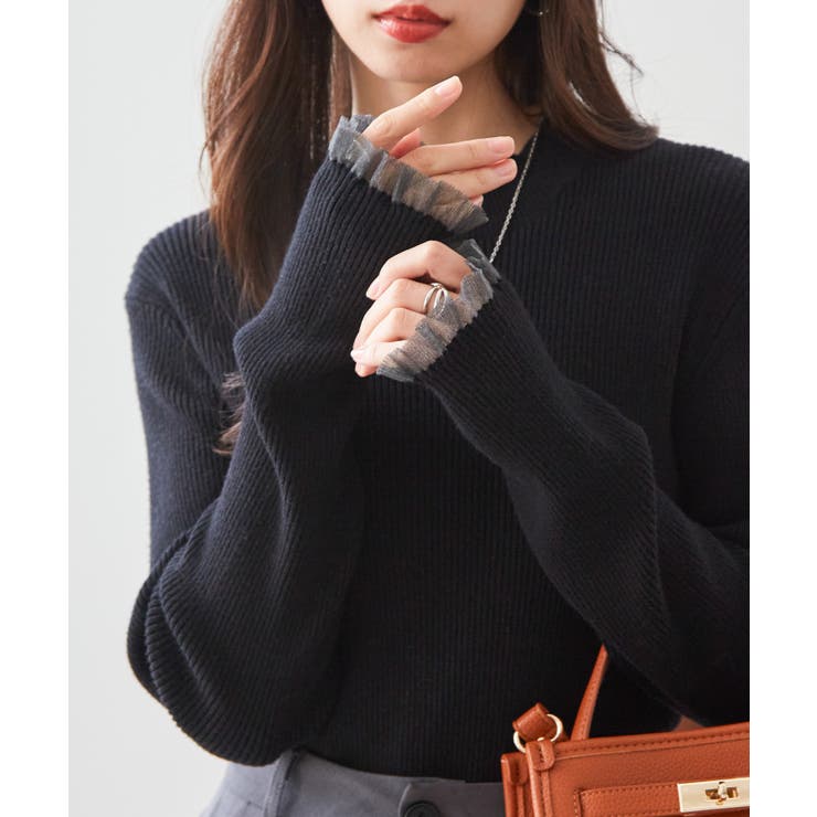 シアーフリルハイネックリブニット | RANAN | 詳細画像10 