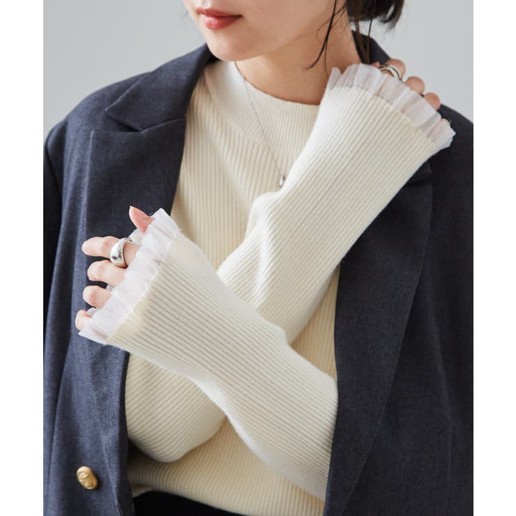 シアーフリルハイネックリブニット | RANAN | 詳細画像14 