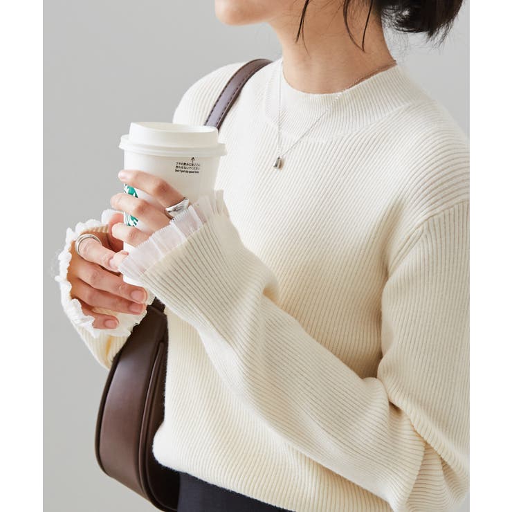 シアーフリルハイネックリブニット | RANAN | 詳細画像15 