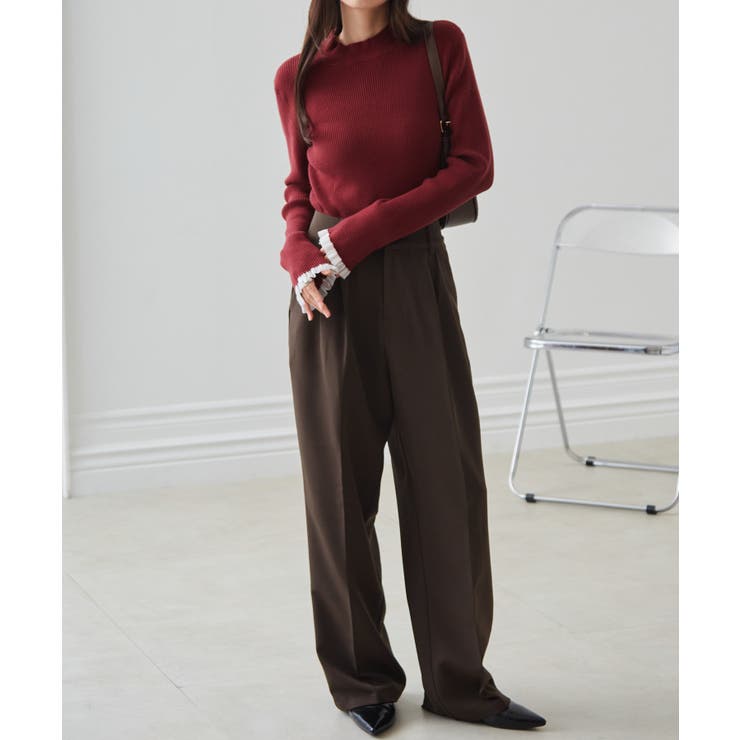 シアーフリルハイネックリブニット | RANAN | 詳細画像22 