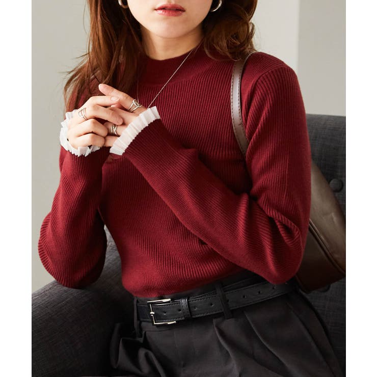 シアーフリルハイネックリブニット | RANAN | 詳細画像23 