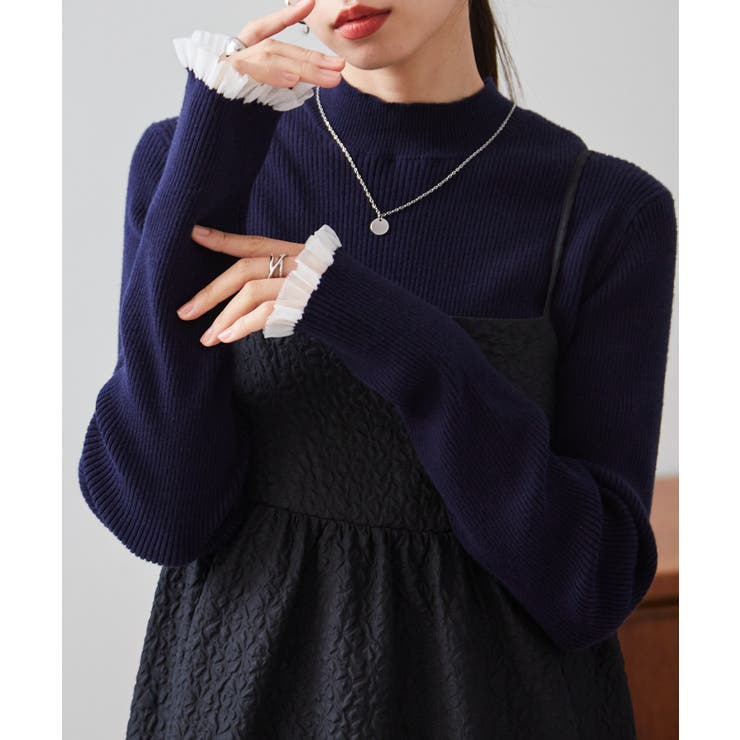 シアーフリルハイネックリブニット | RANAN | 詳細画像24 