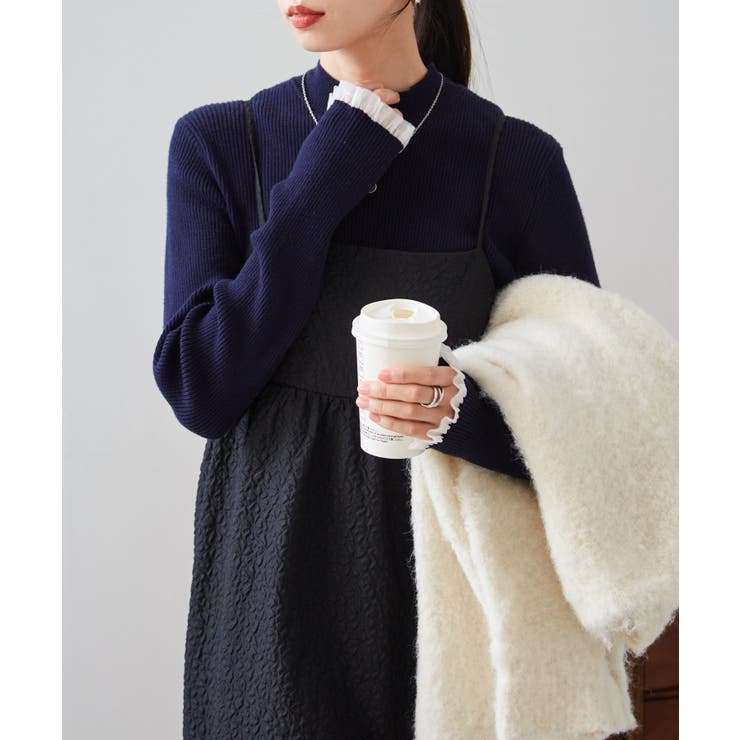 シアーフリルハイネックリブニット | RANAN | 詳細画像25 